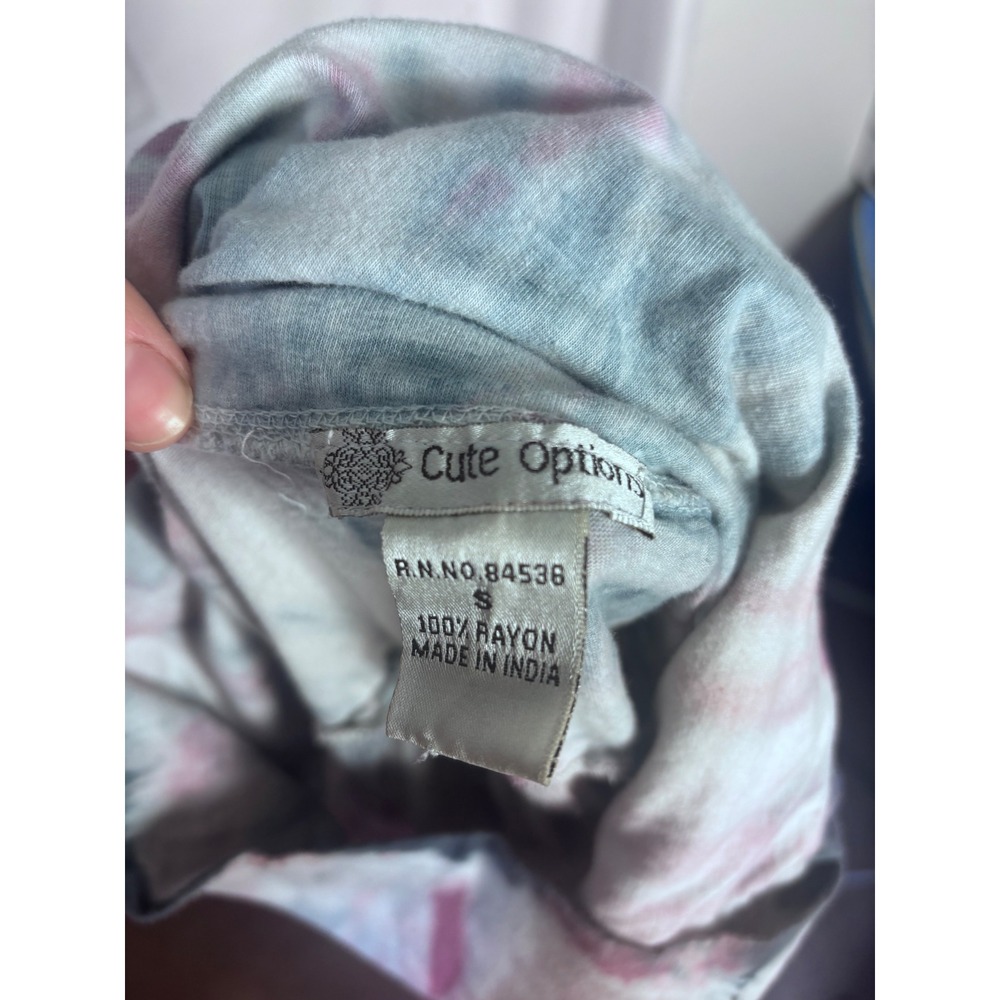 Pink Gray Tie Dye Fairy Grunge Boho Hippie Flowy Maxi Skirt Size S-M - Picture 7 of 13